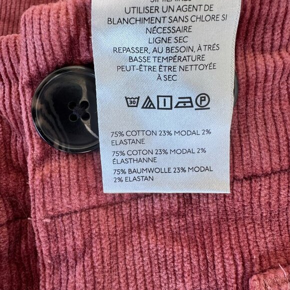 New Anthropologie The Colette Corduroy Full-Length Wide Leg Pants 25P Petites - Picture 9 of 11